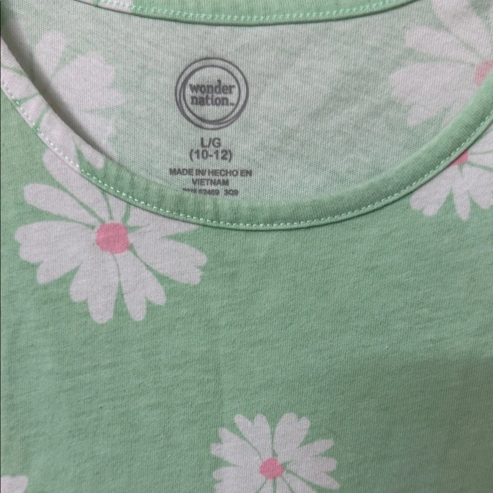 Wonder Nation Mint Green Floral Dress